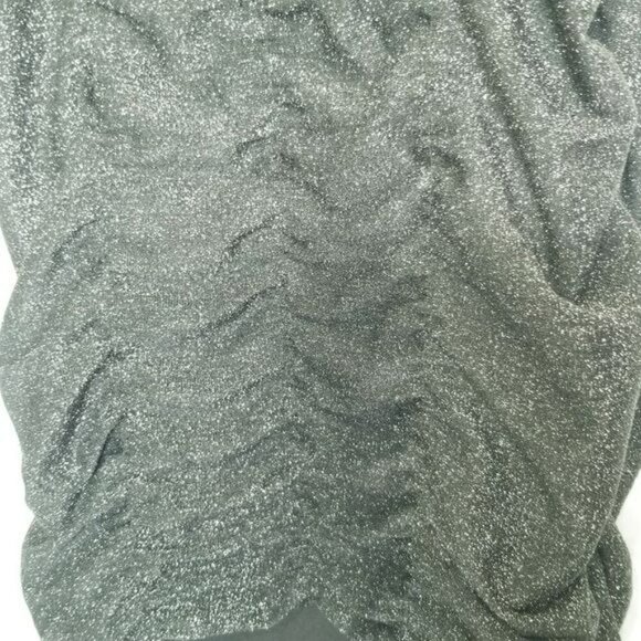 Wild Fable Black Bodycon Dress Metallic silver adjustable straps ruching size XL - Picture 11 of 13